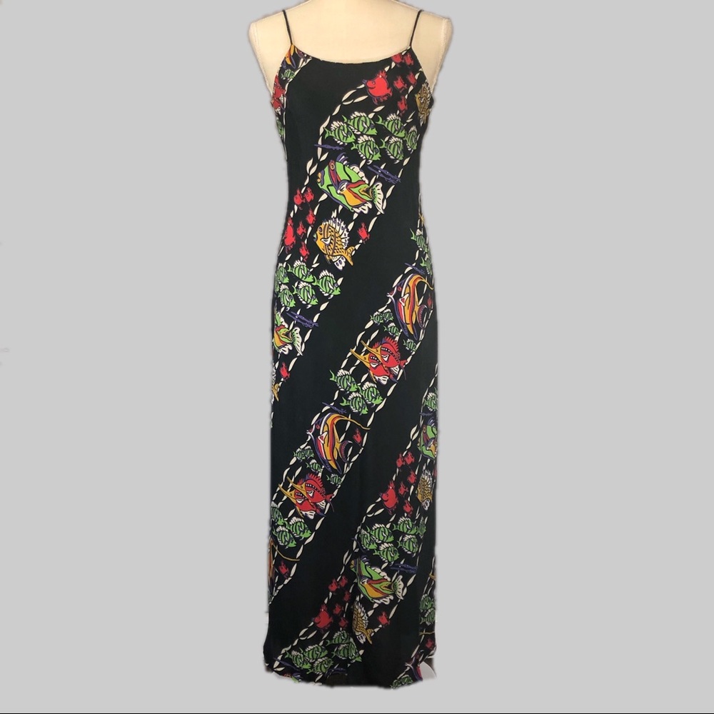 Kilauea Black Print Sundress